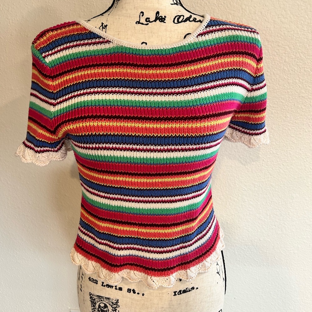 Crochet knit top